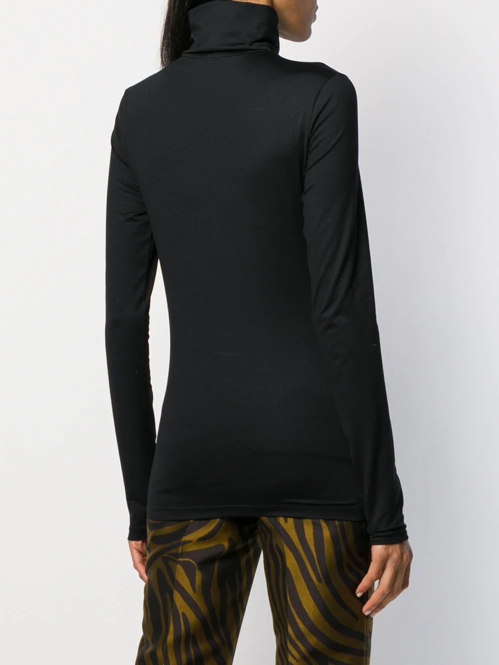 high neck jersey top - 4