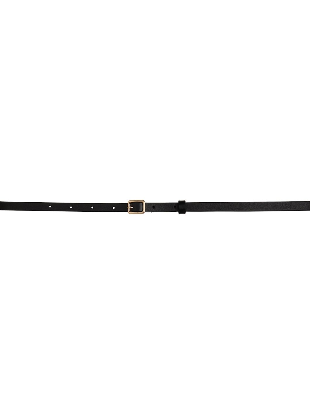 Black Double Wrap Leather Belt - 1
