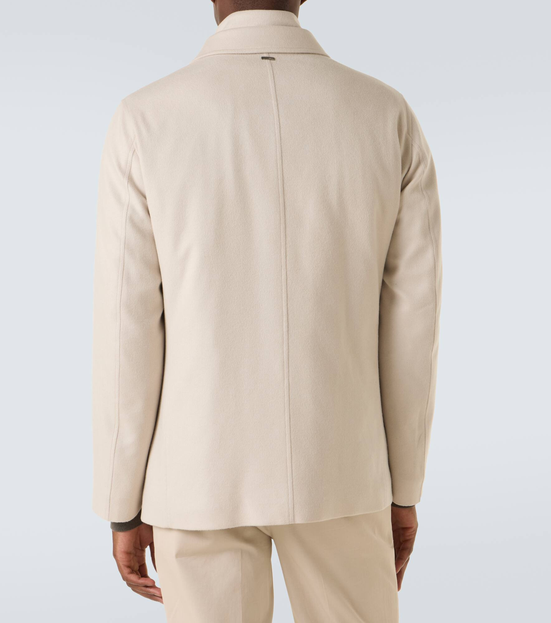 Layered silk and cashmere blazer - 4