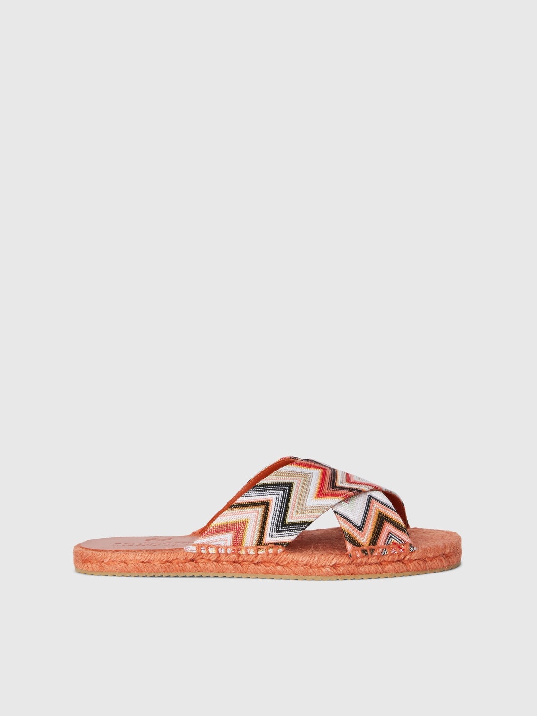 Flat slip-on espadrilles with zig zag pattern - 1