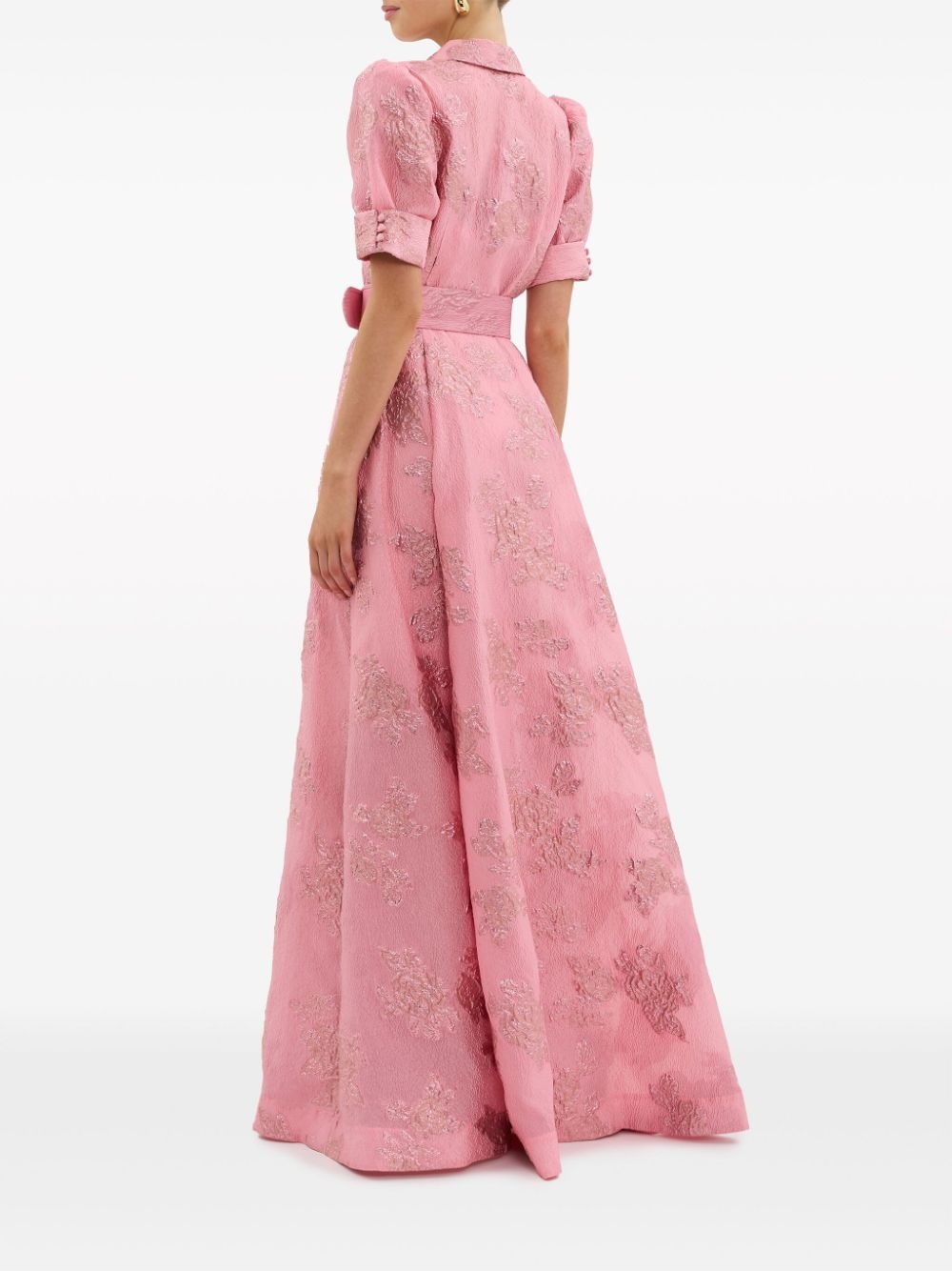 Annette floral-brocade gown - 4