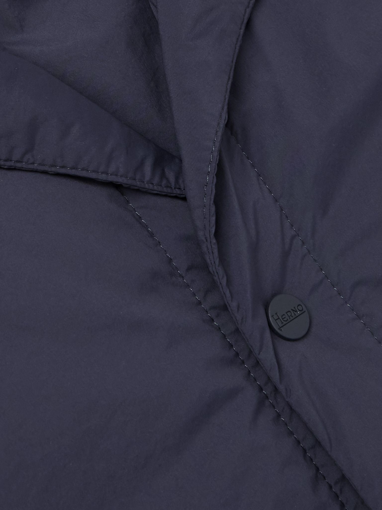 Padded Cotton Corduroy-Trimmed Shell Jacket Navy - 4