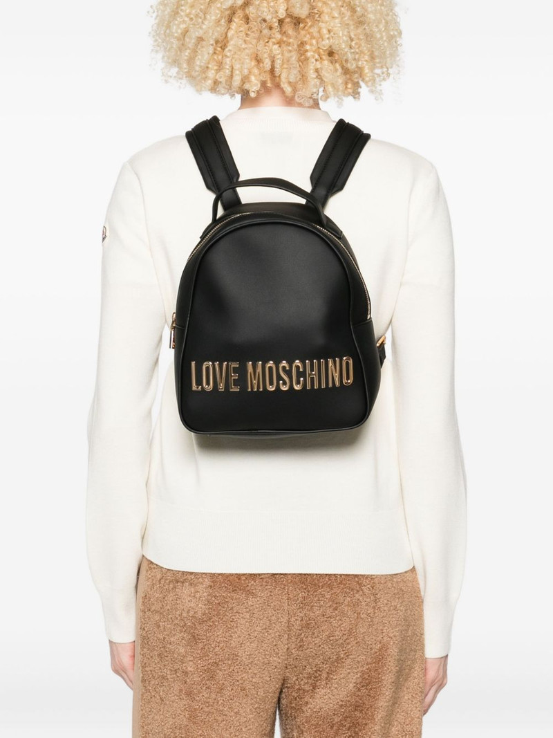 Moschino logo-lettering backpack outlook