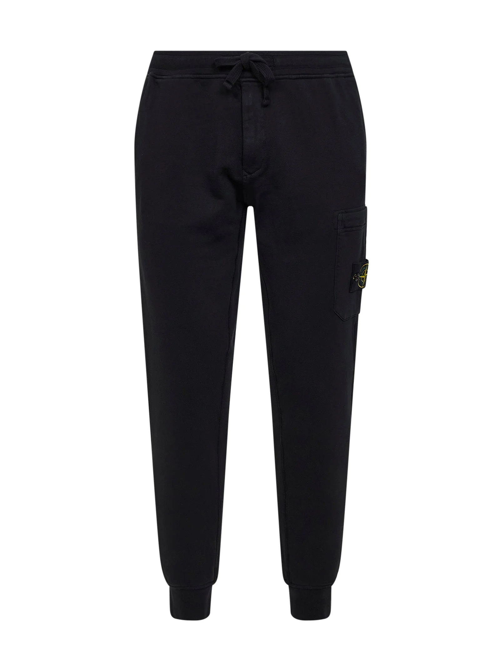Stone Island Men Black Organic Cotton Jogger Trousers - 1