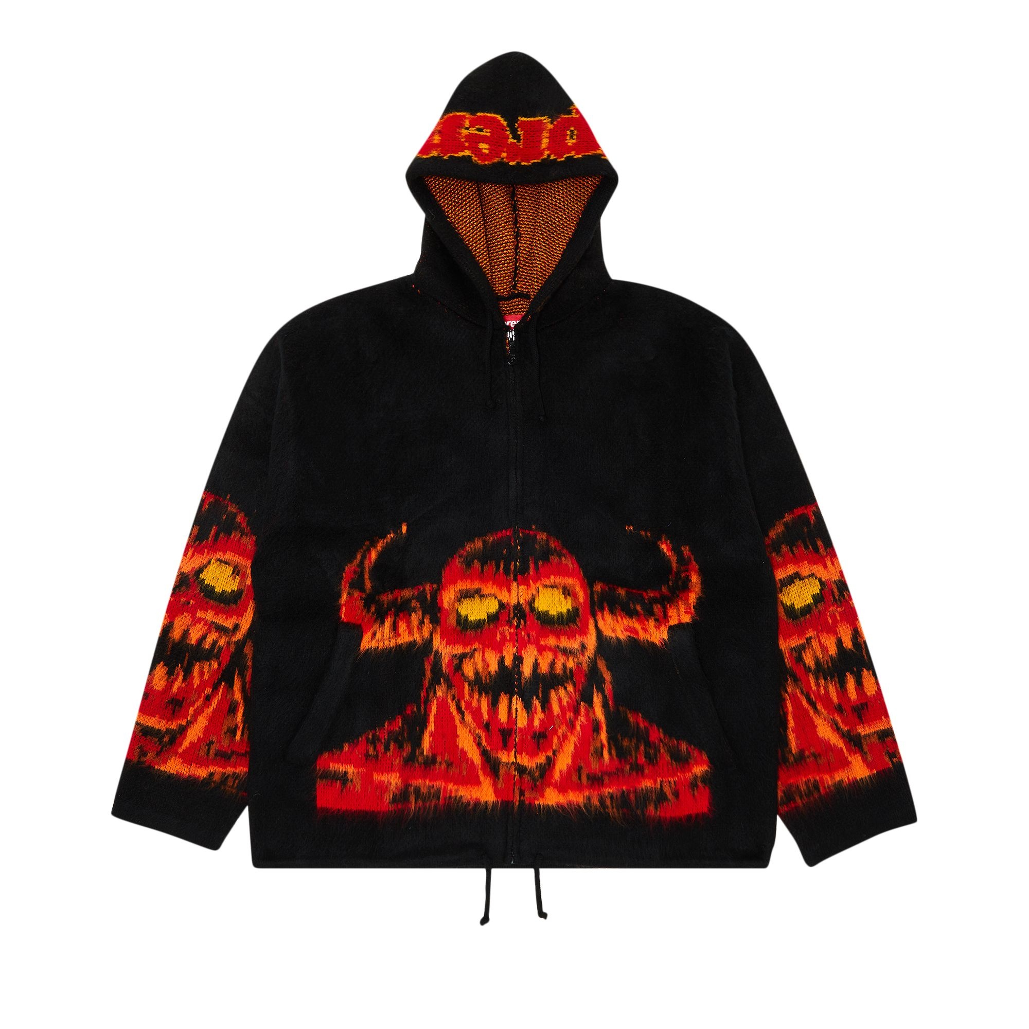 Supreme x Toy Machine Zip Up Hooded Sweatshirt 'Black' - 1