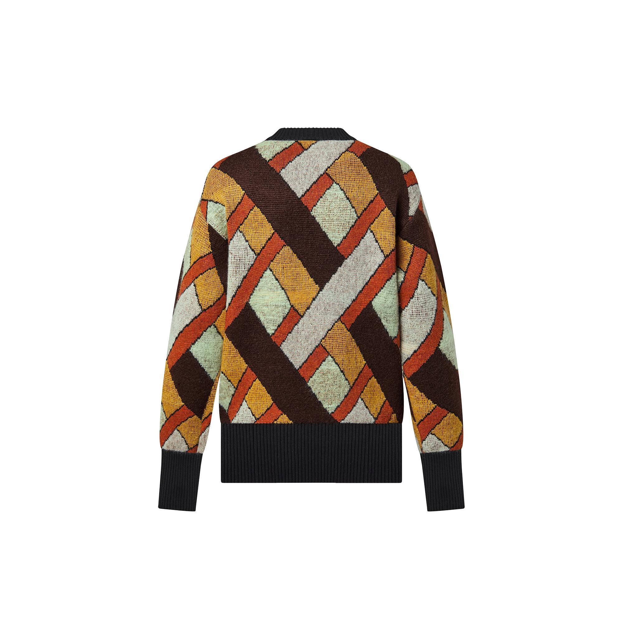 Geometric Jacquard Sweater - 3