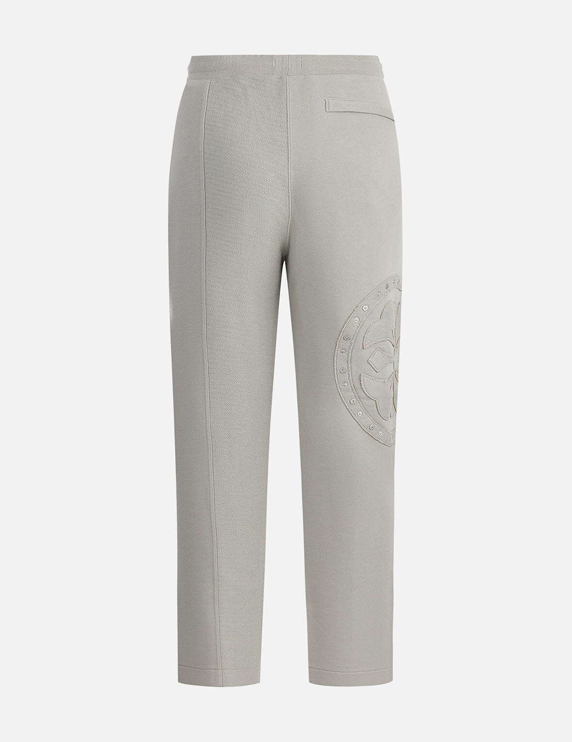 Kamon Appliqué and Fabric Blocking Fashion Fit Sweatpants - 2