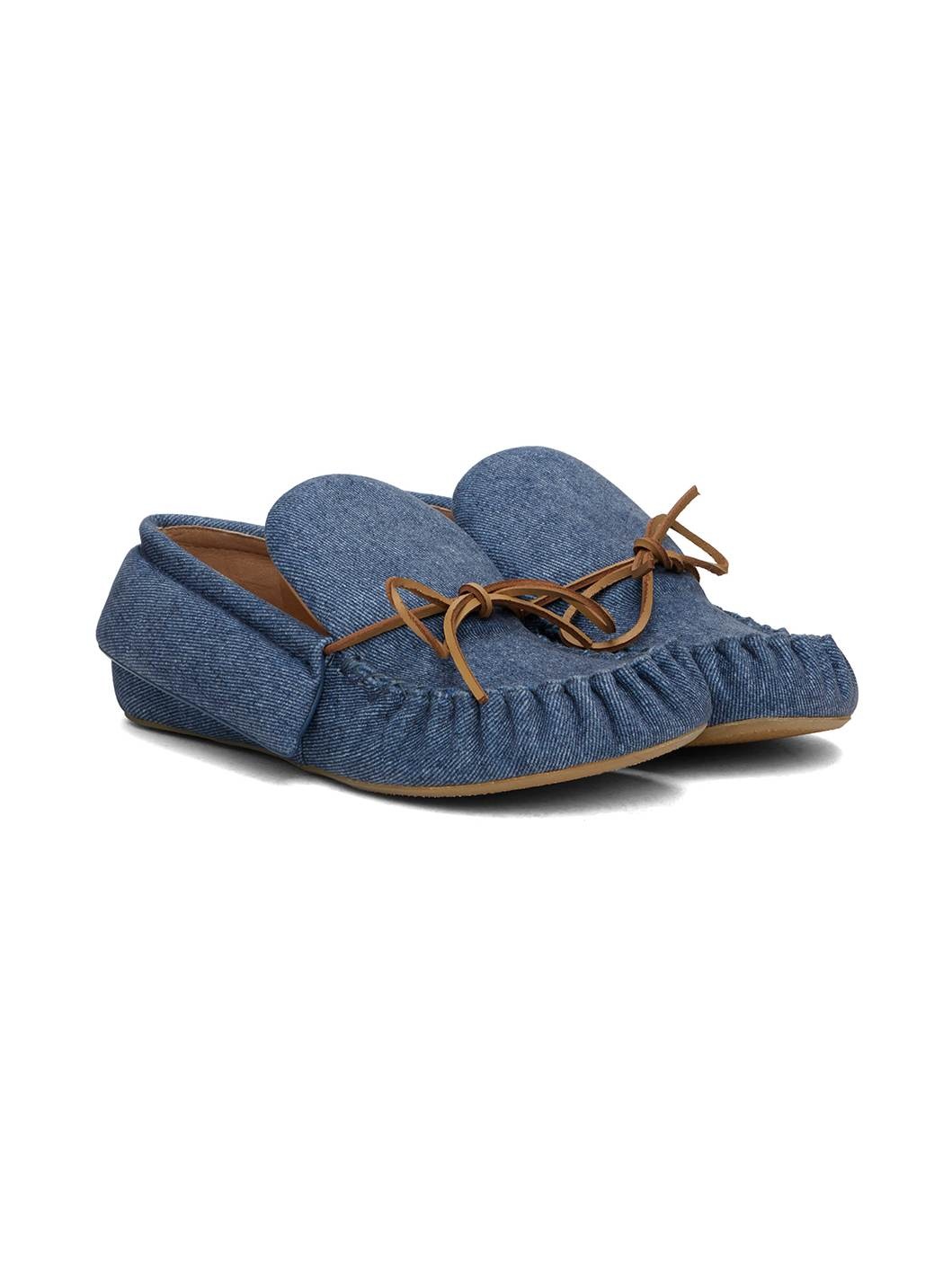 Blue Printed Loafers - 4