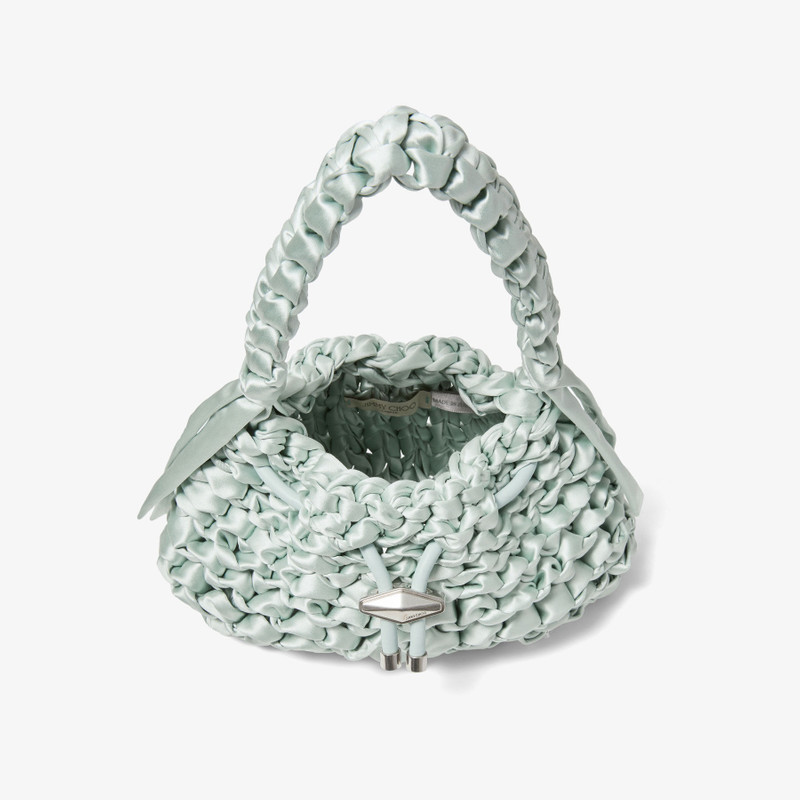 Cinch S Light Verde Woven Satin Shoulder Bag 5
