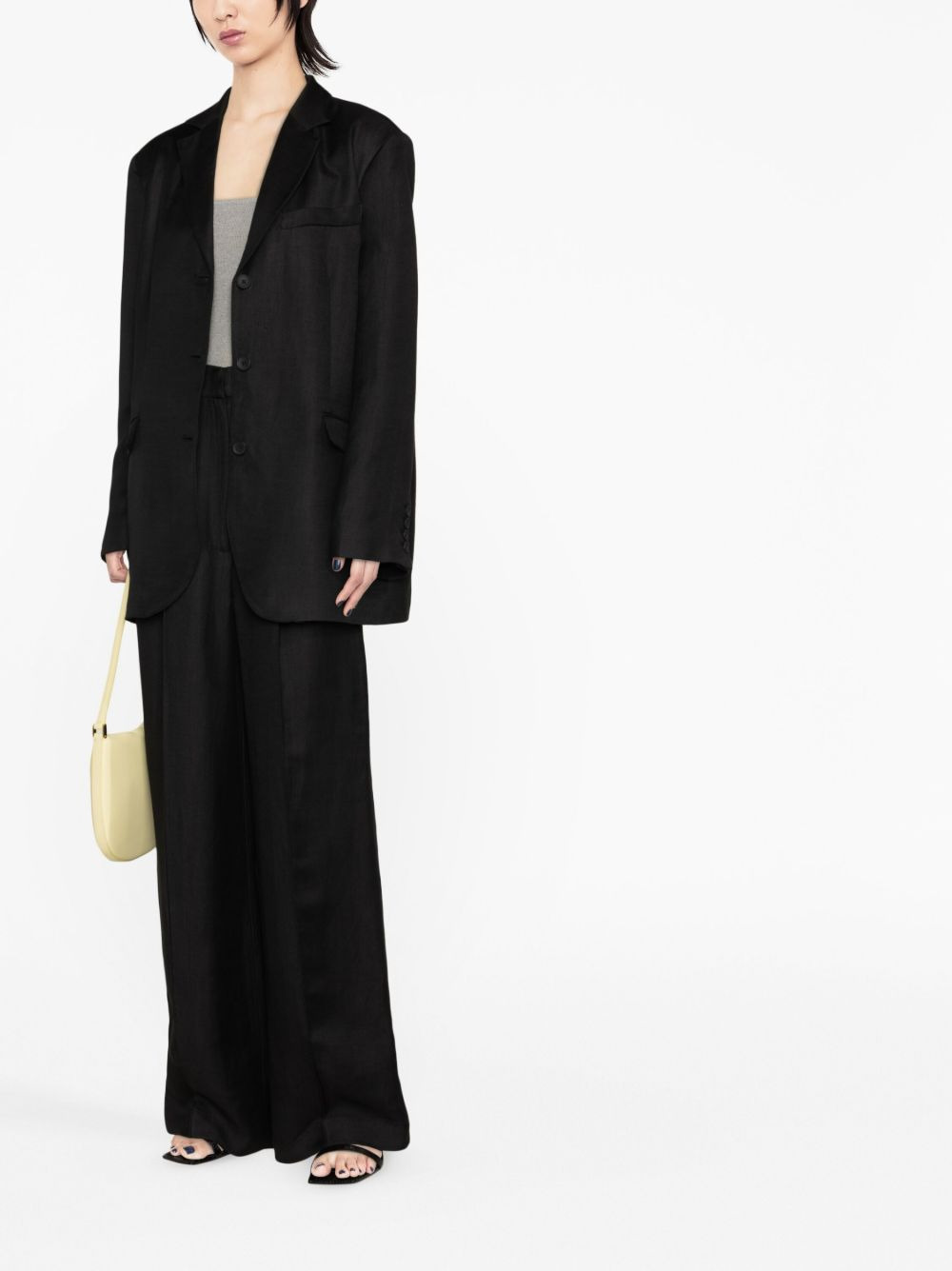 Sora linen-blend blazer - 3