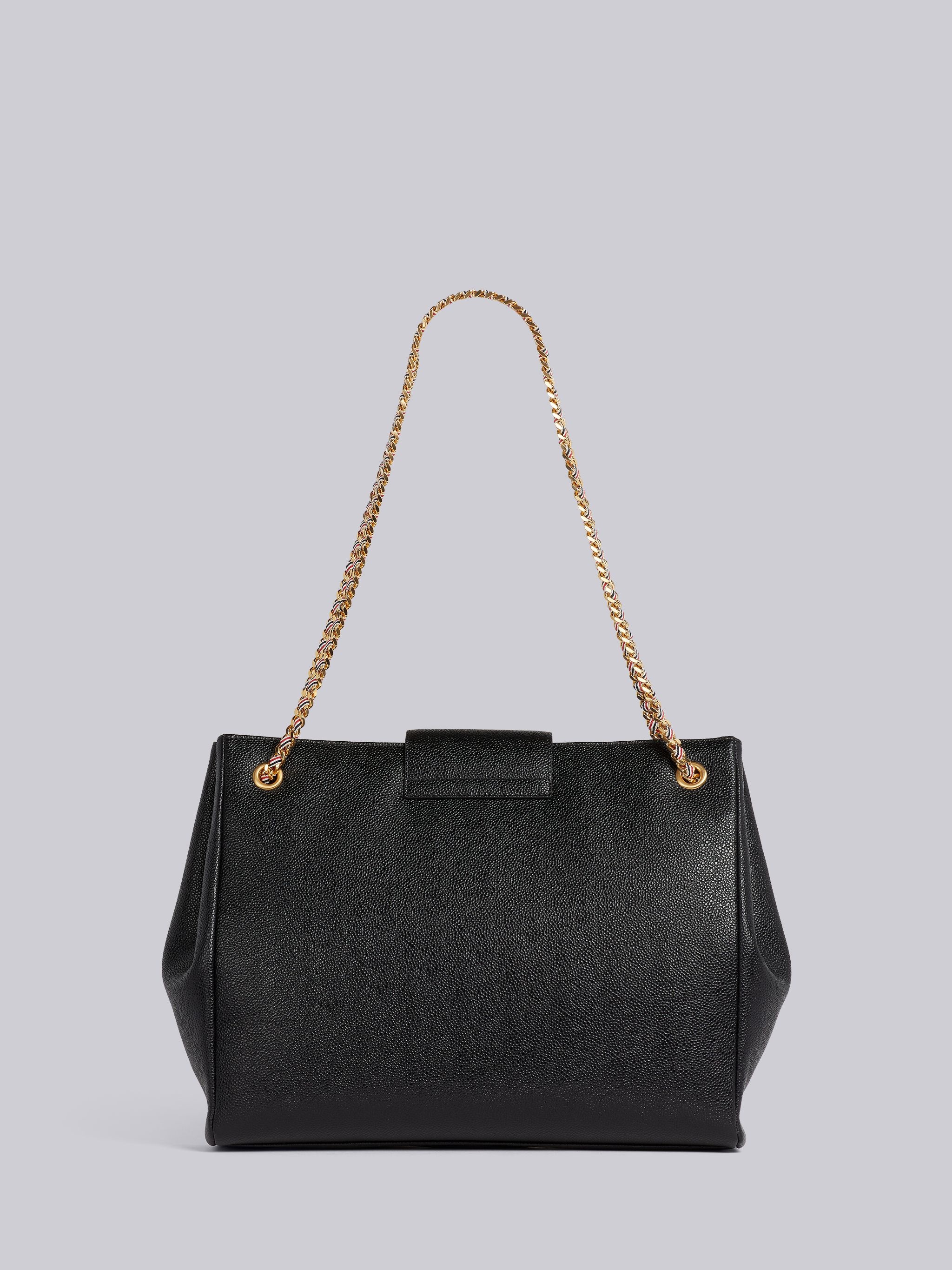 Black Pebble Grain Leather Mrs. Thom Chain Tote - 4