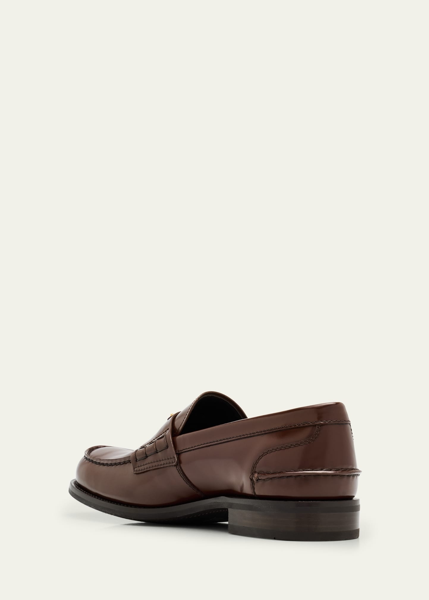 Men's Brushed Leather Split-Toe Loafers - 4