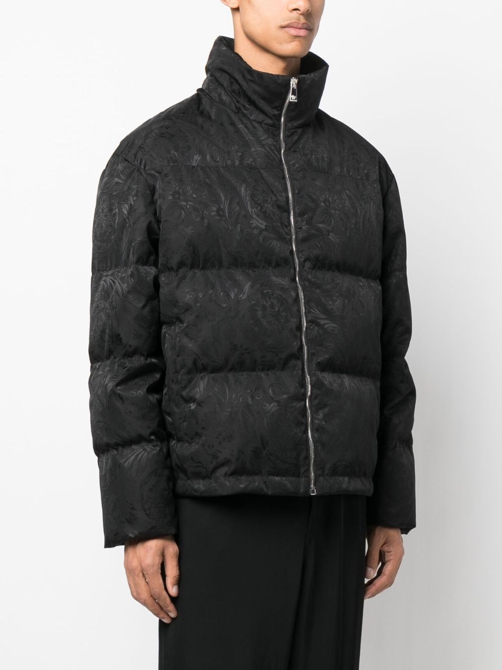 Baroque-print puffer jacket - 3