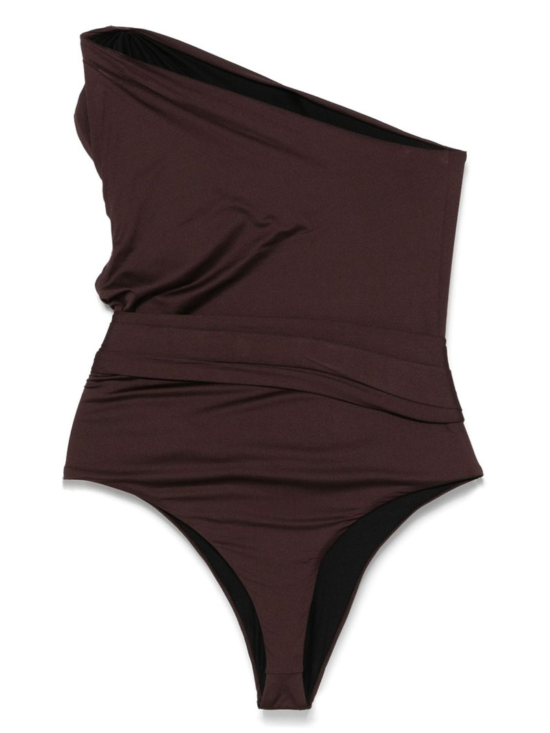 Balmain asymmetric swimsuit outlook