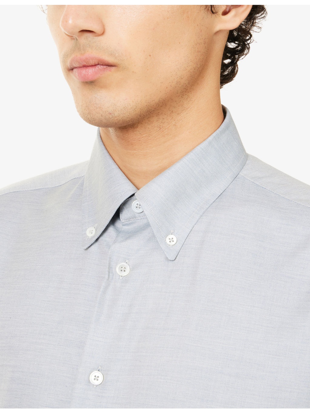 Casual-Fit Long-Sleeves Cotton Shirt - 5