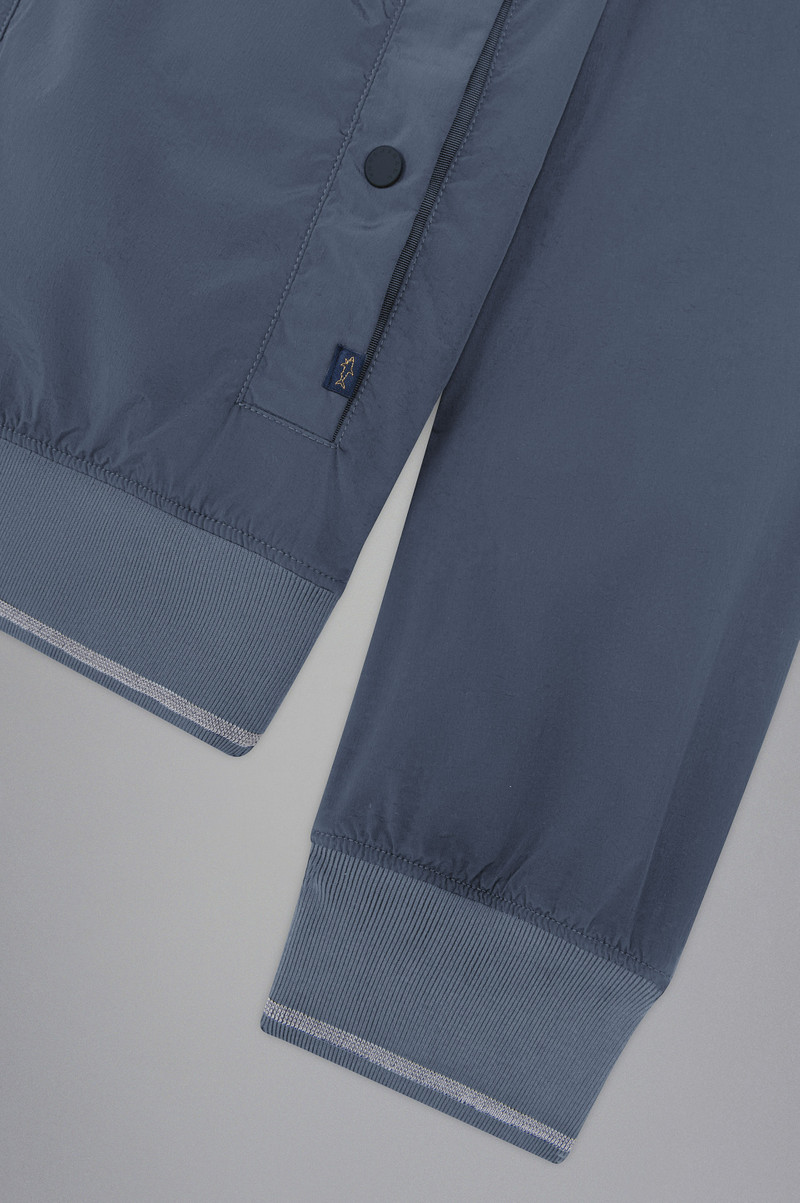 GARMENT DYED STRETCH ECONYL® NYLON BOMBER JACKET 5