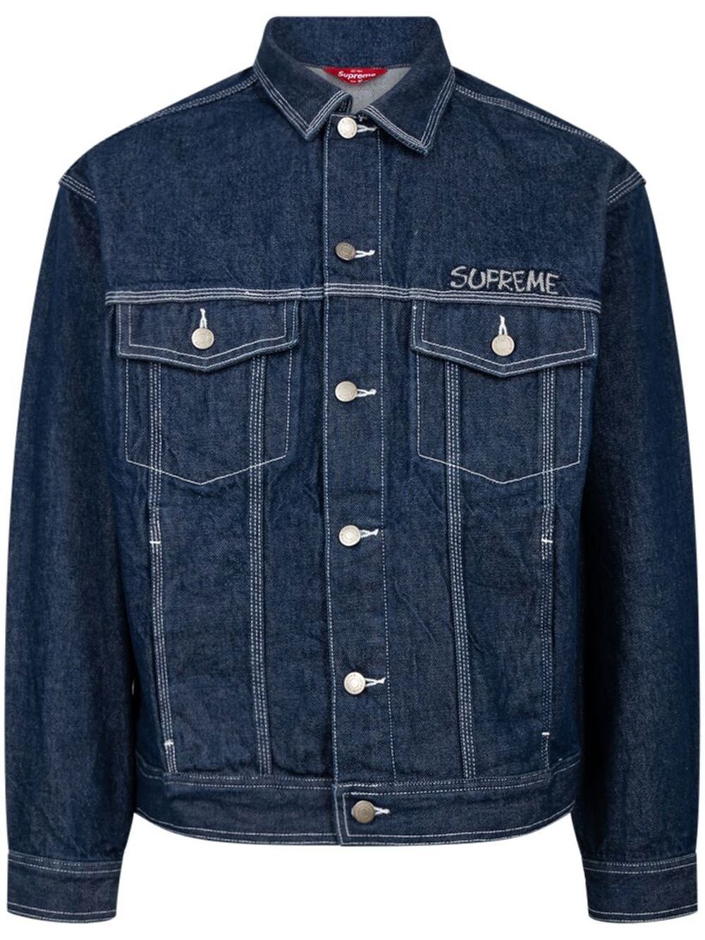 Louis Vuitton: An iconic LV x Supreme Jacquard Denim Trucker Jacket