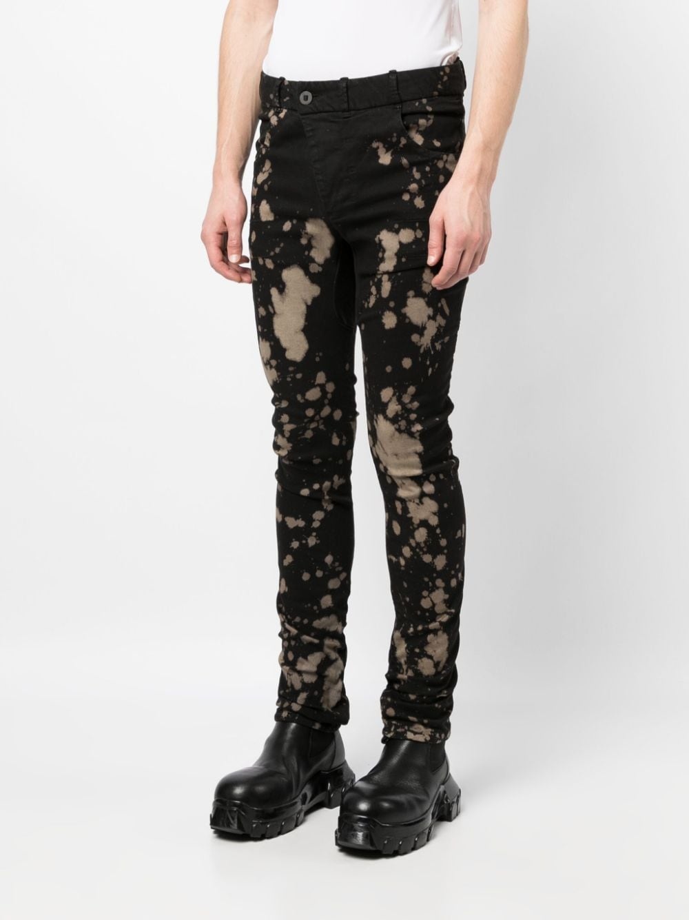 paint splatter-detail skinny jeans - 3
