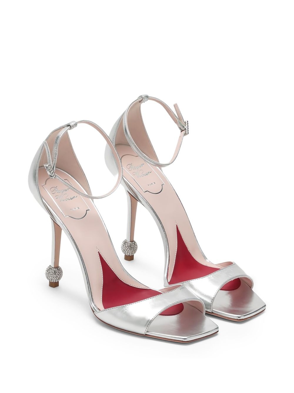 100mm crystal-embellished high-heeled sandals - 2