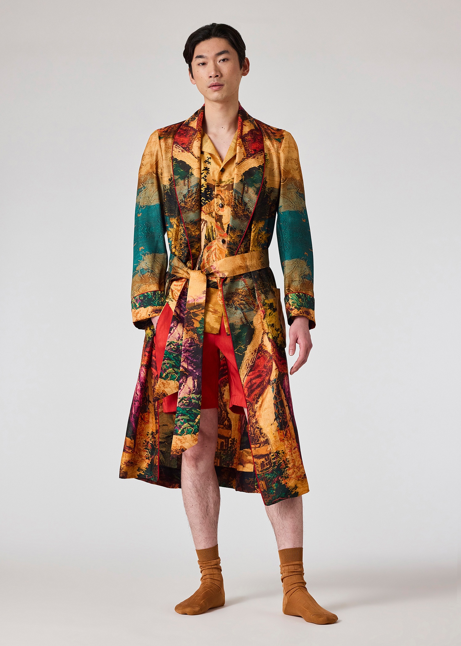 Daniel Hanson For Paul Smith - Tapestry Print Silk Dressing Gown - 6