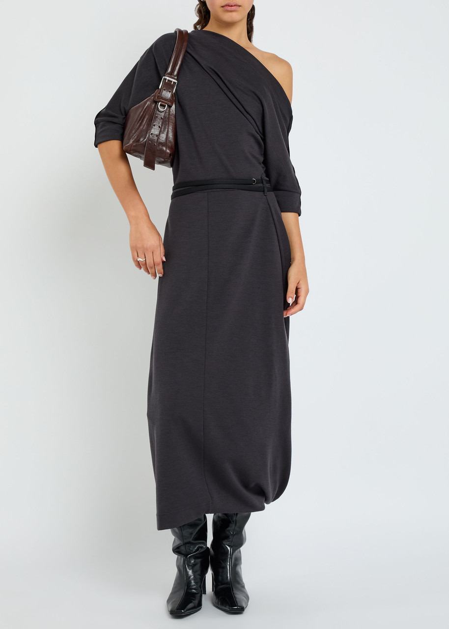 Lemaire Twisted Belted Jersey Midi Dress - 4