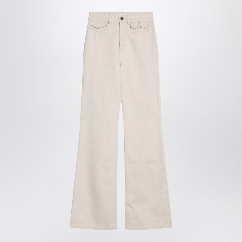 Chloé Ivory Flared Denim Trousers Women - 1