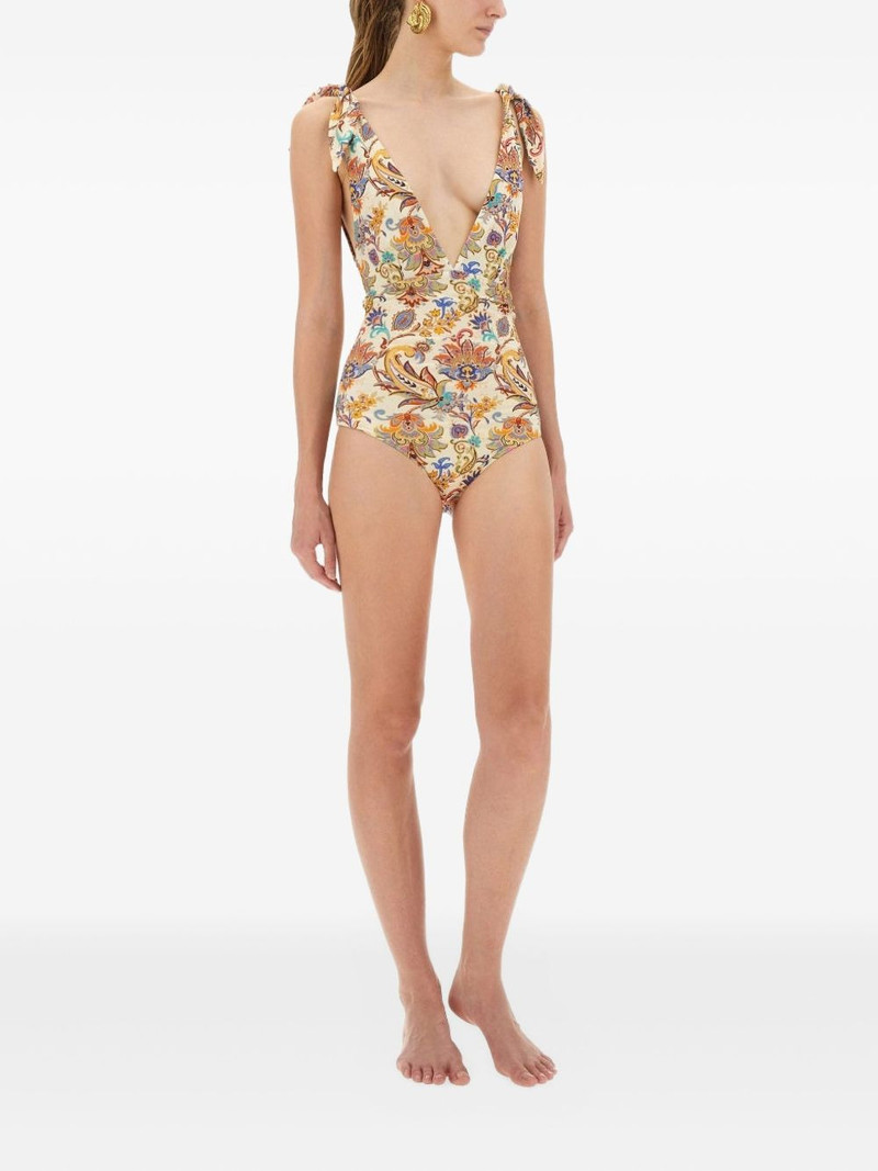 tie-shoulder paisley-print swimsuit 3
