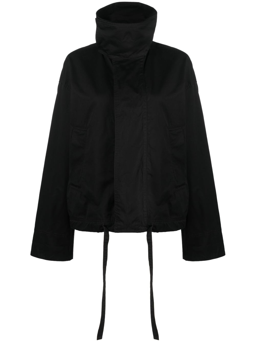 high-neck cotton blouson jacket - 1