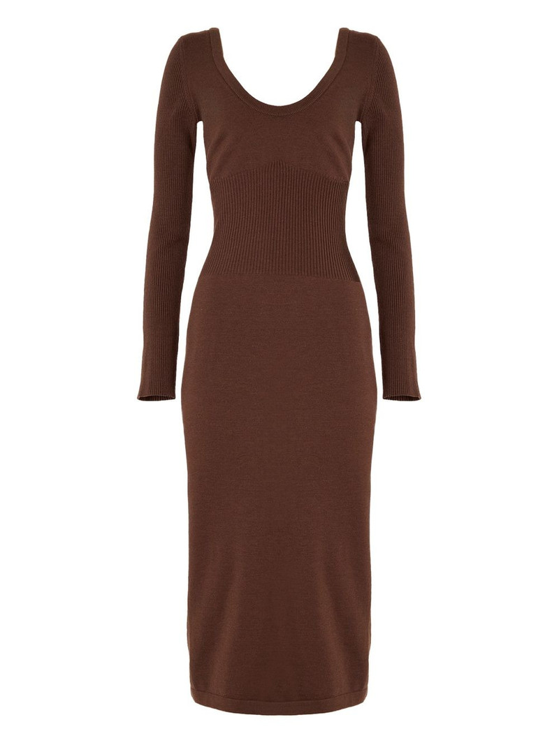 scoop-neck midi dress 1