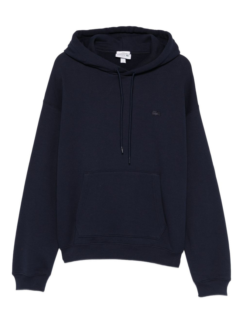 logo-patch drawstring hoodie 1
