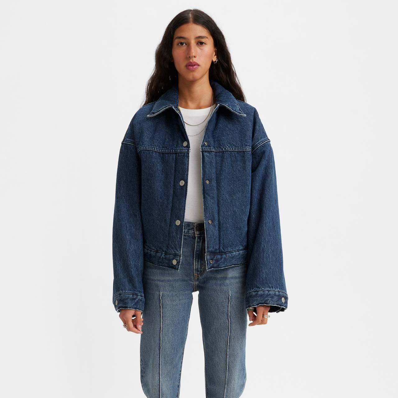 REVERSIBLE BUBBLE TRUCKER JACKET - 1