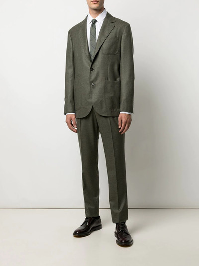 Brunello Cucinelli virgin wool single-breasted suit outlook