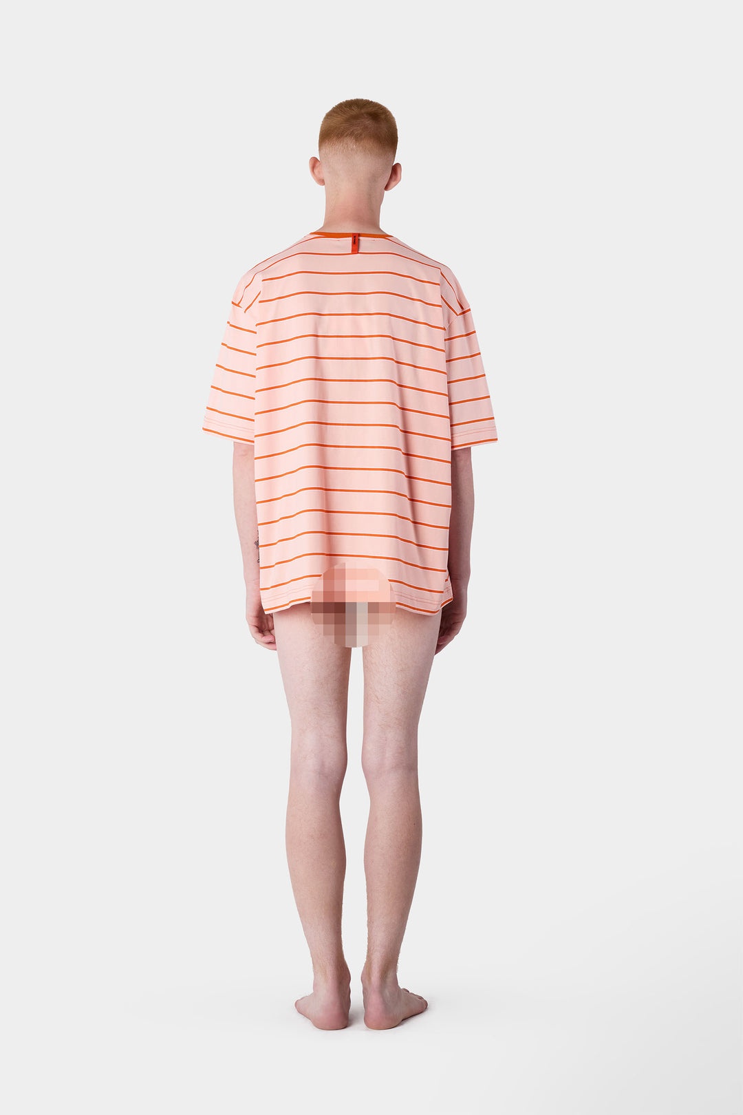 STRIPED OVER T-SHIRT / pink - 8