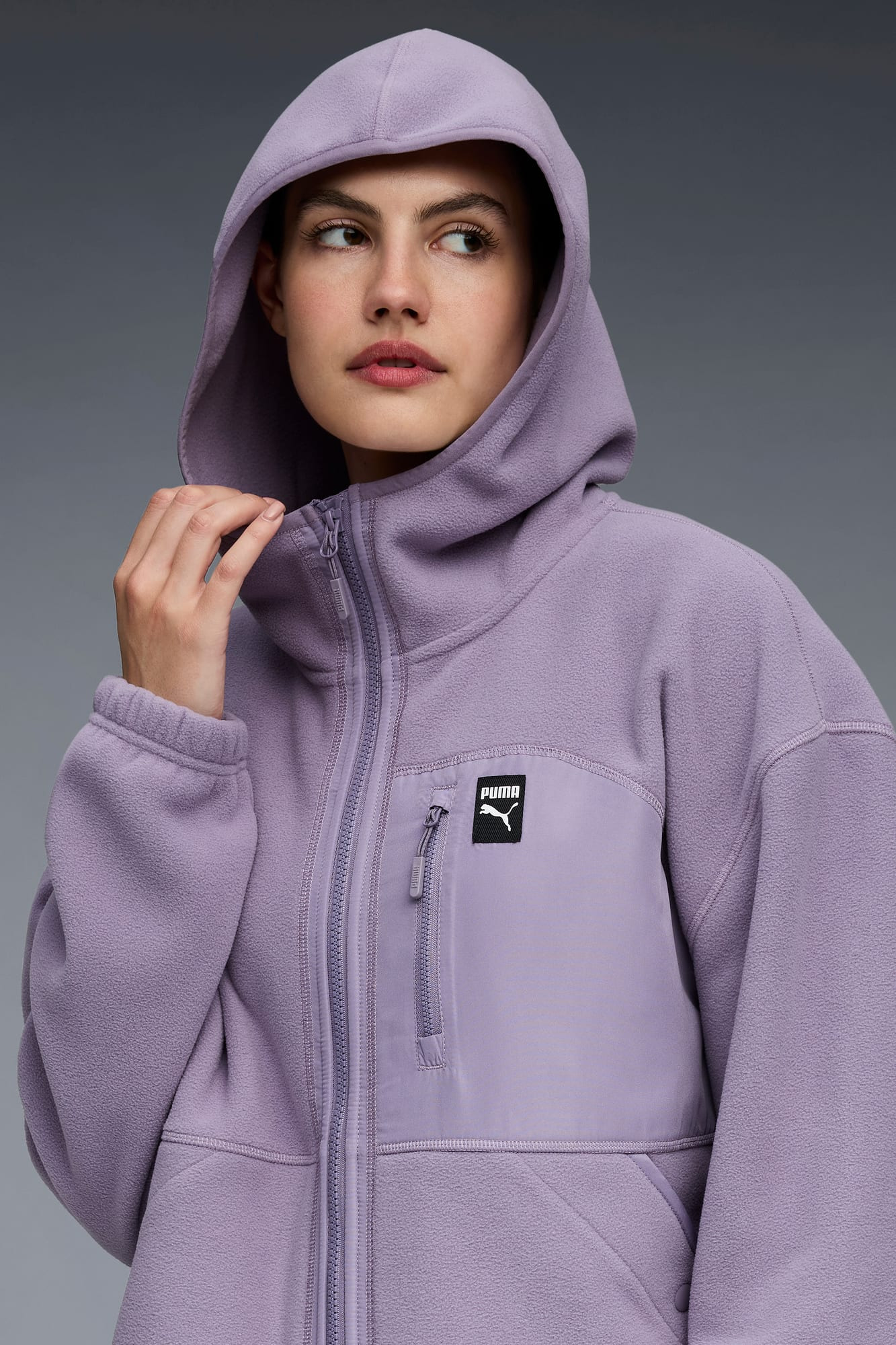 Polar Fleece Hooded Jacket Women - 4