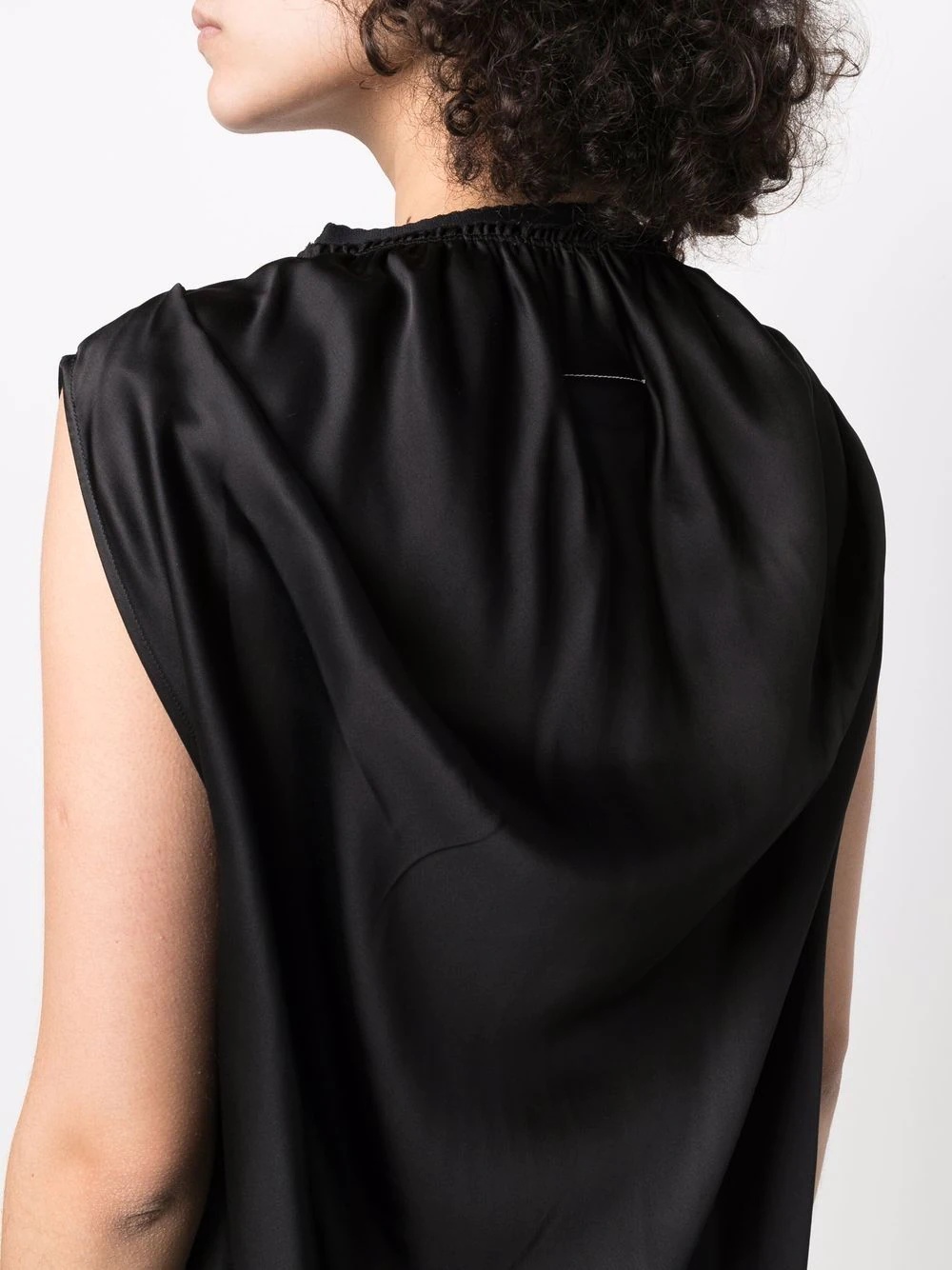 raw-hem satin dress - 5