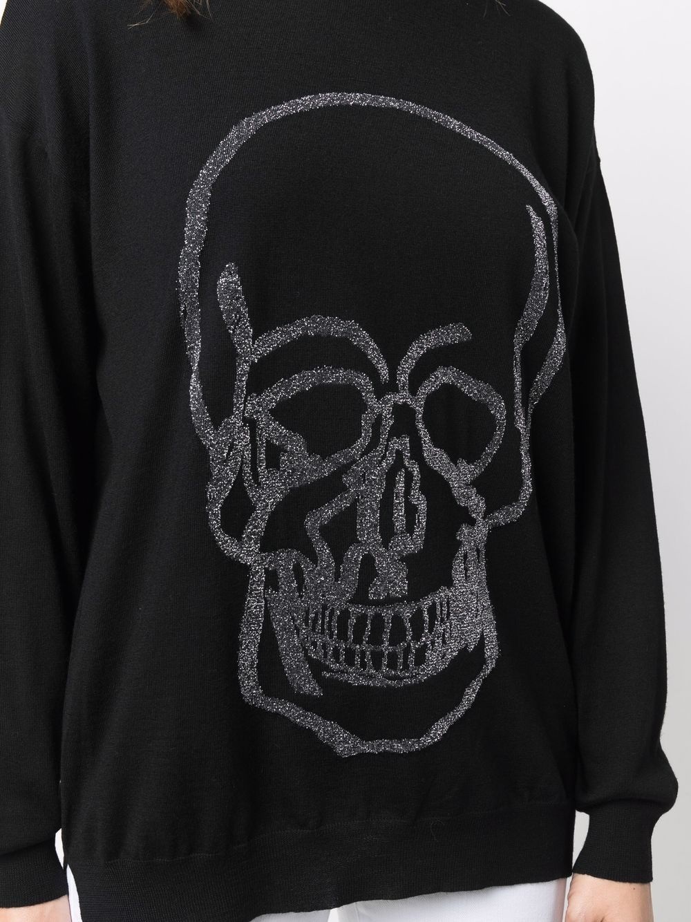 skull-print jumper - 5