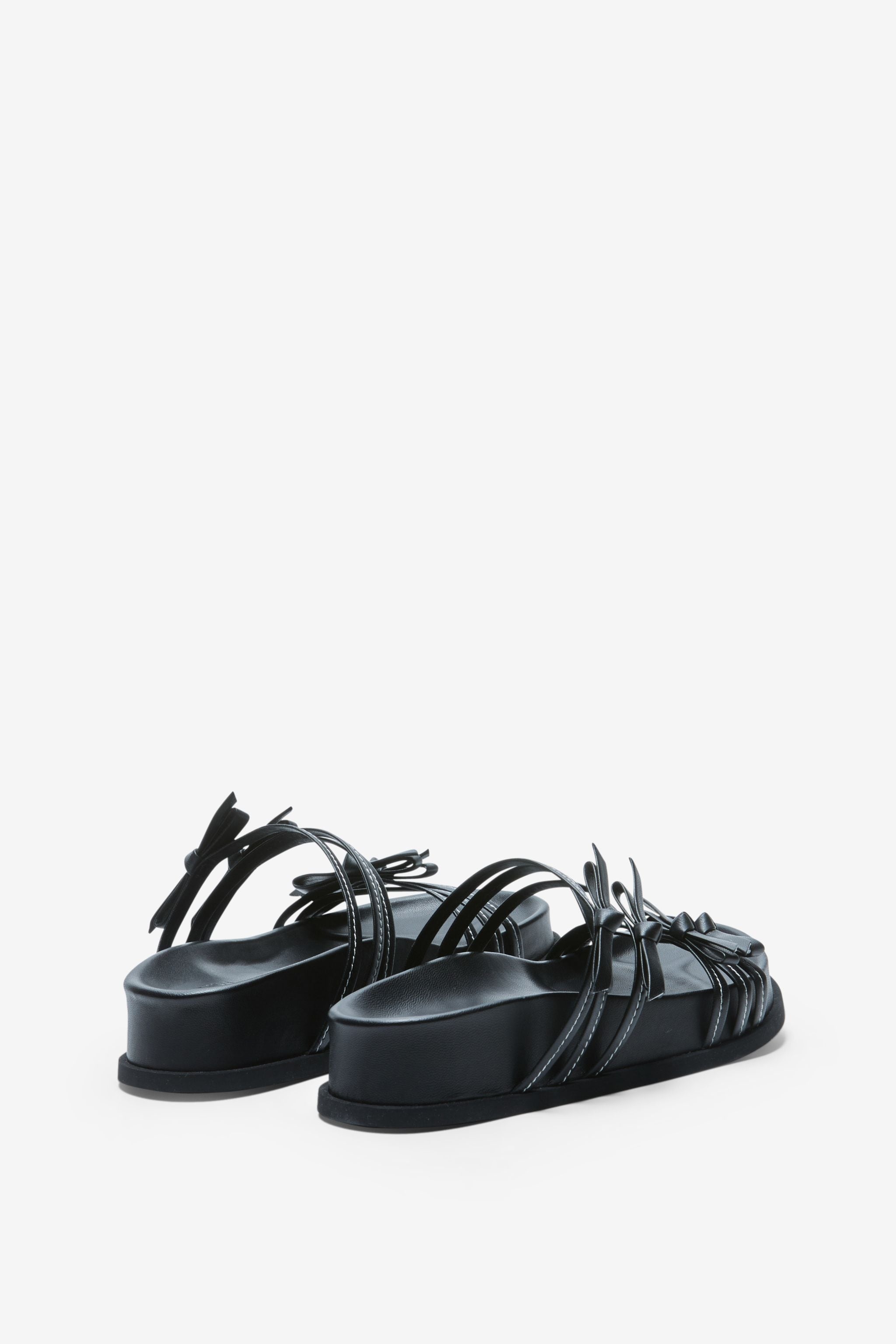 BOW LEATHER SANDALS - 3