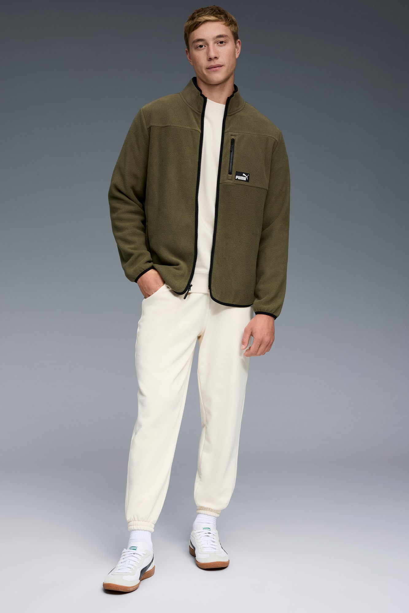 Polar Fleece Color Blocked Jacket Men - 5