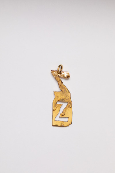 Acne Studios Z pendant gold outlook