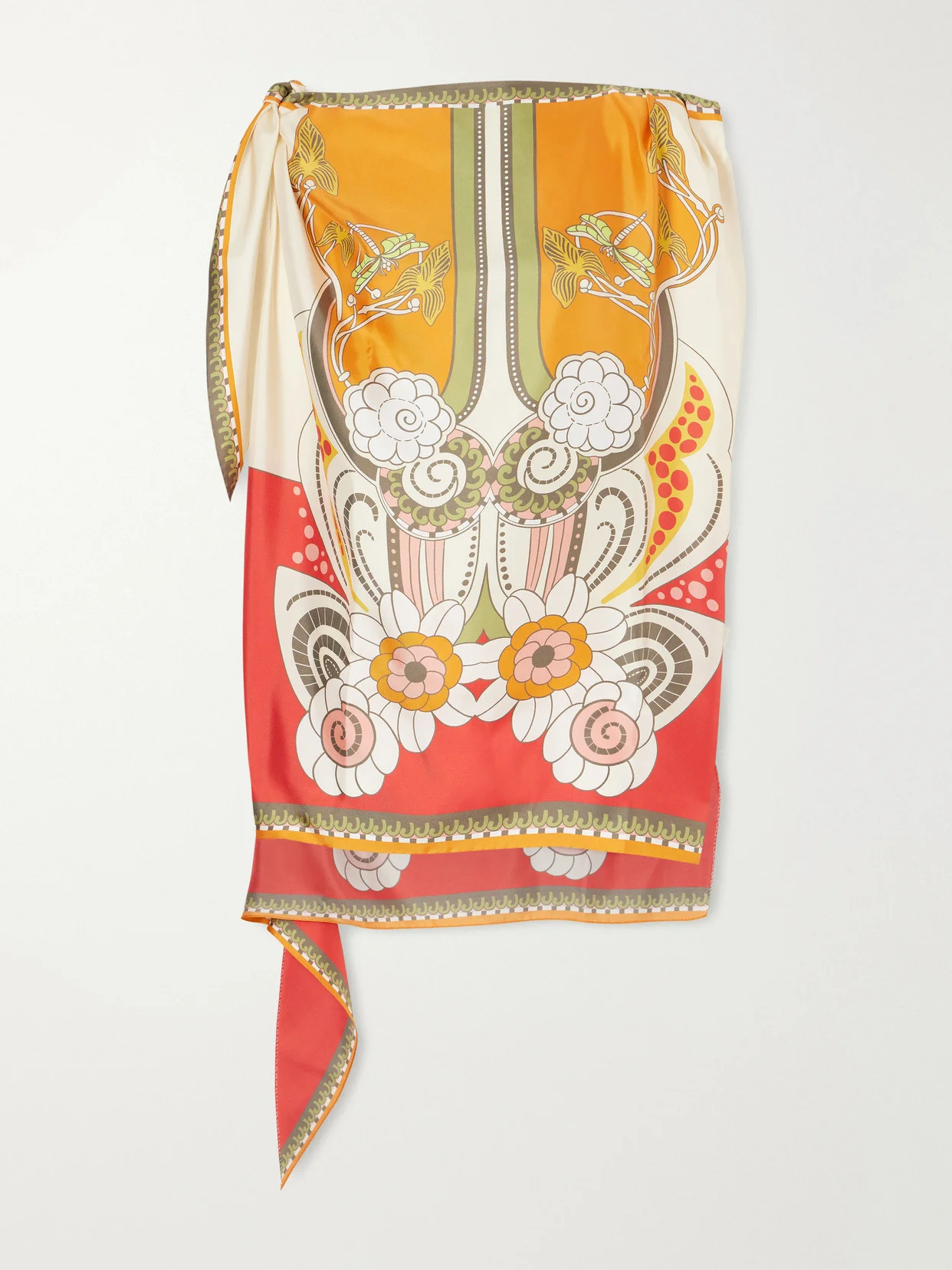 ‘full On Foulard Printed Silk Top - 1