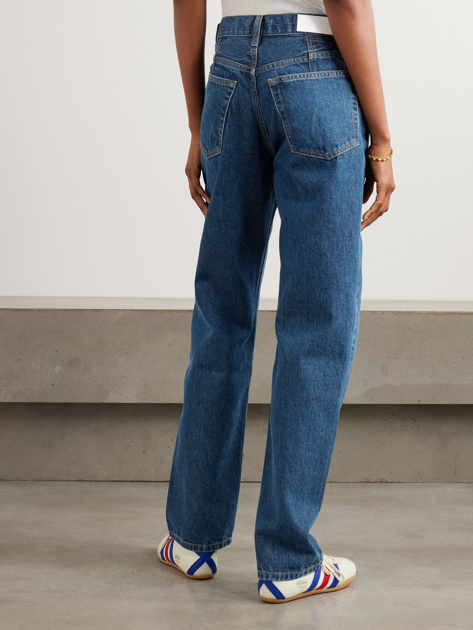 90s high-rise straight-leg jeans Dark denim - 4