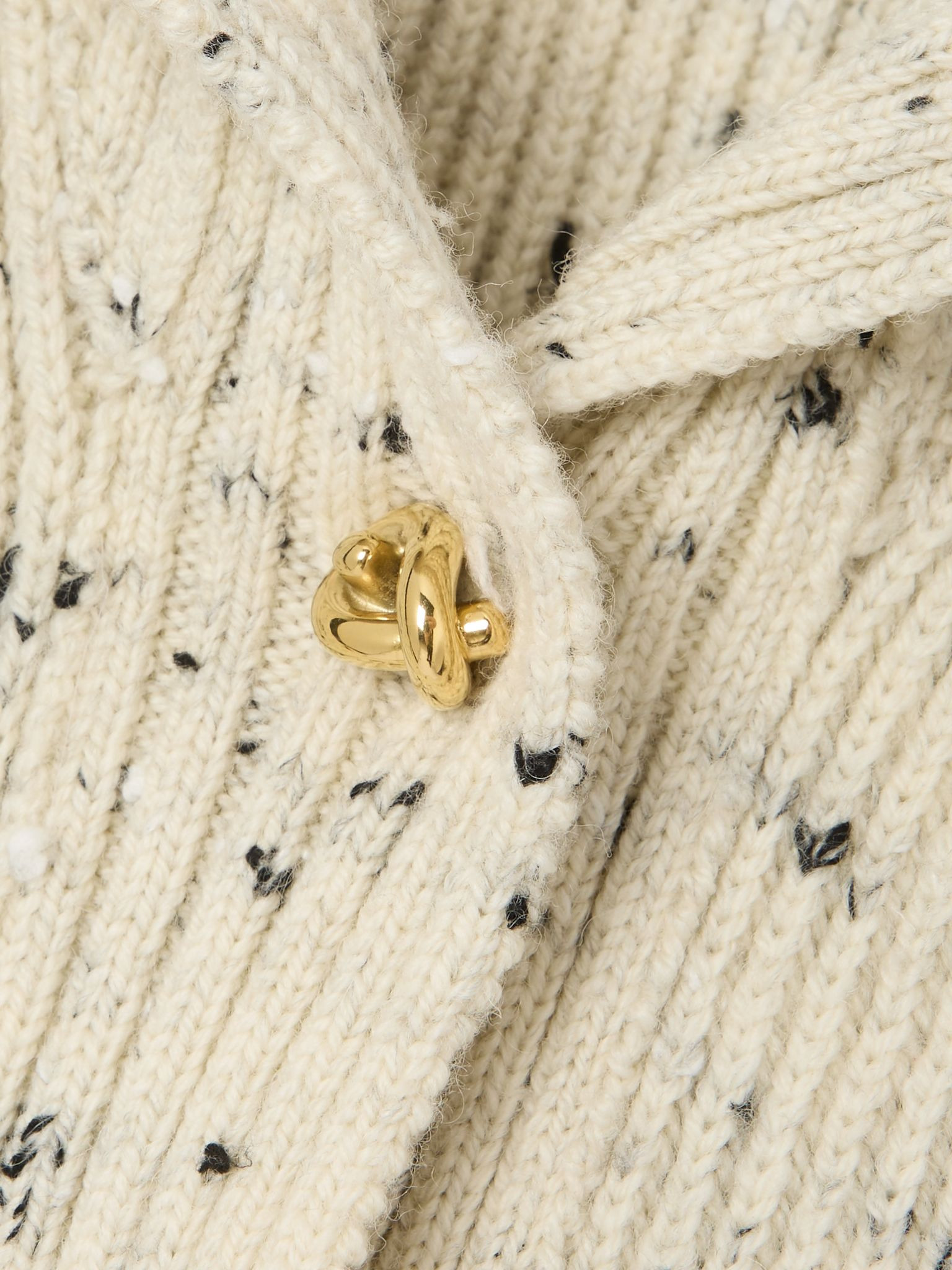 Ribbed wool-blend cardigan White - 4