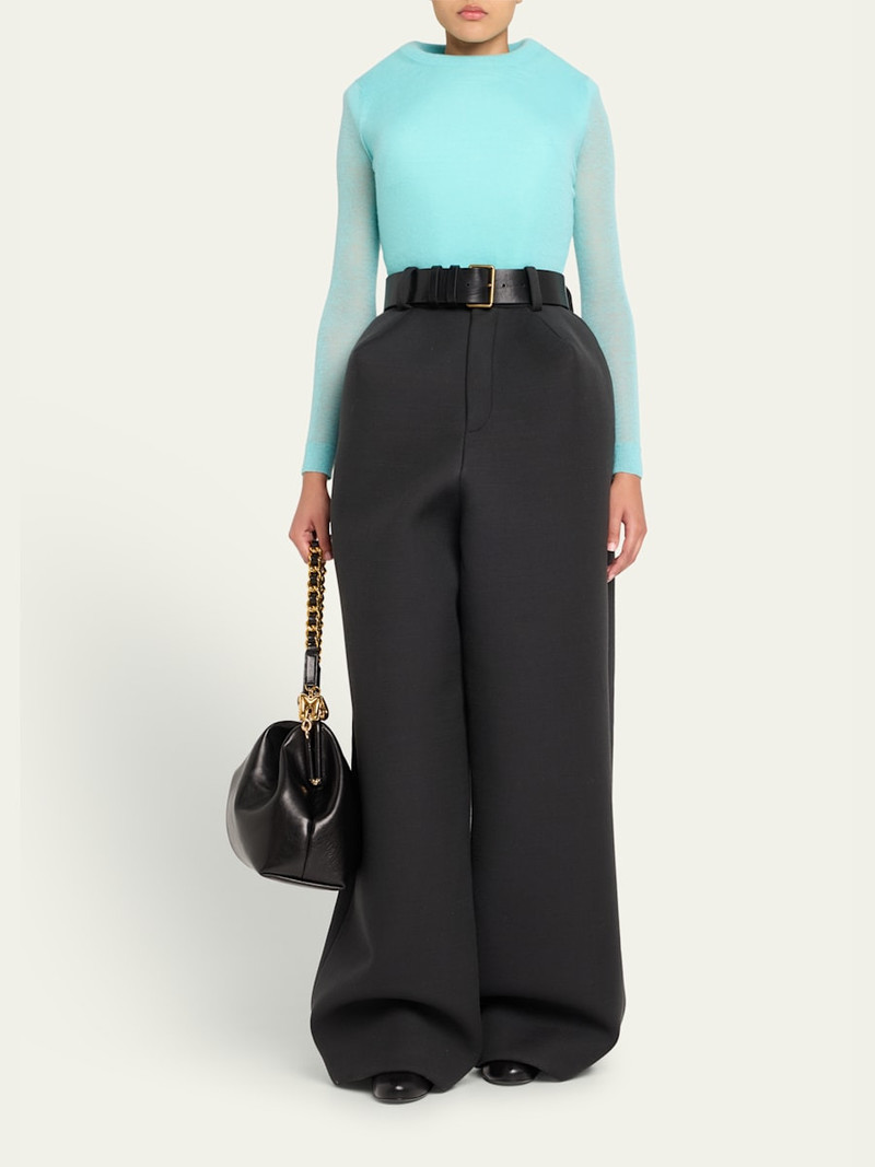 Marc Jacobs Padded Long-Sleeve Mohair Sweater outlook