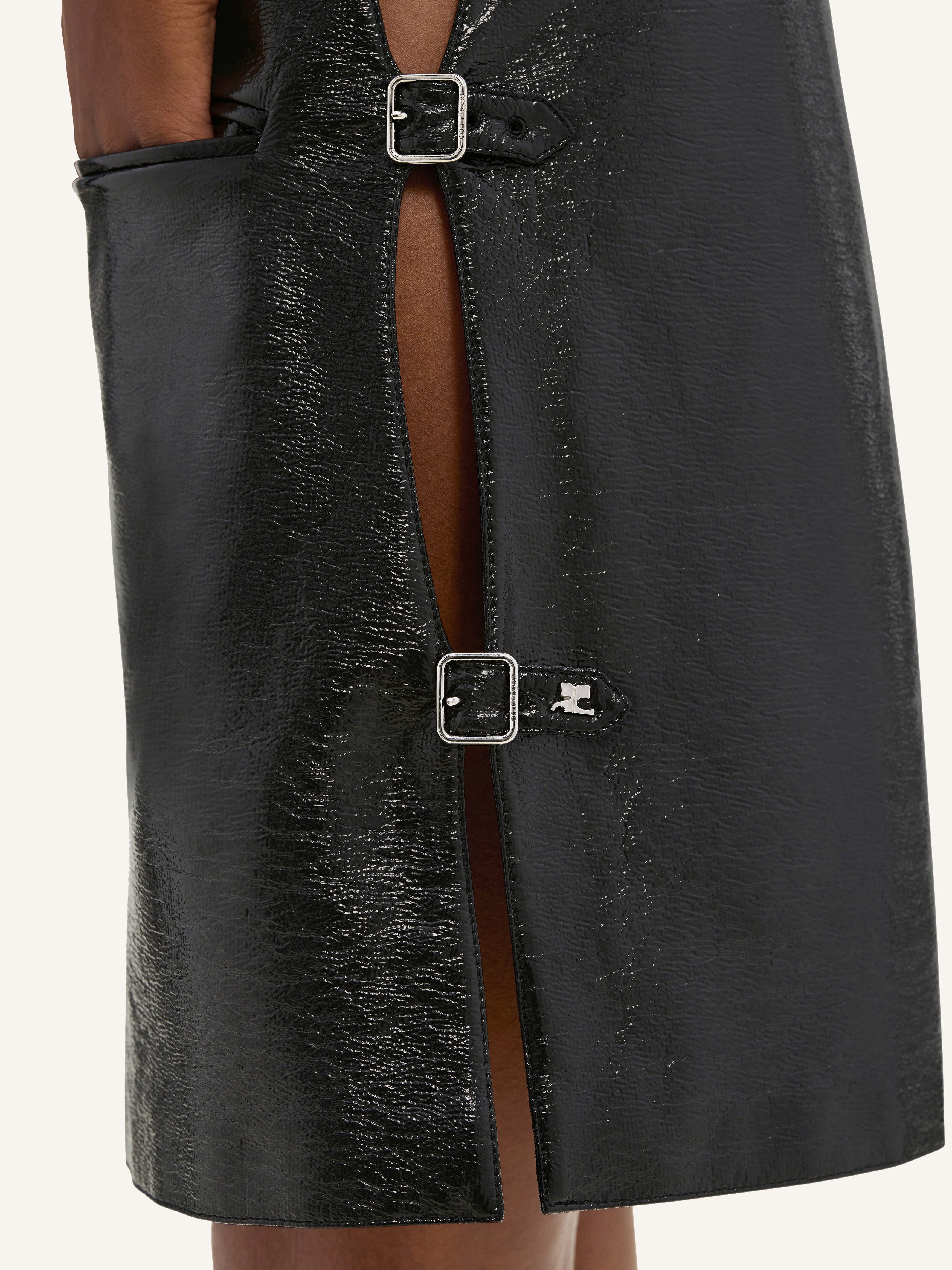 MULTI-BUCKLE VINYL DRESS - 5
