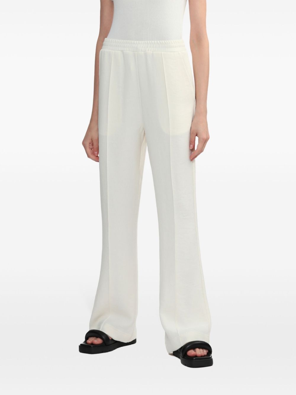 tech-jersey flared trousers - 3