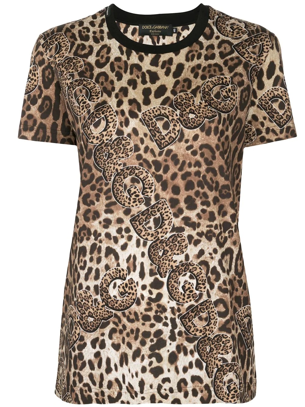 leopard print T-shirt - 1