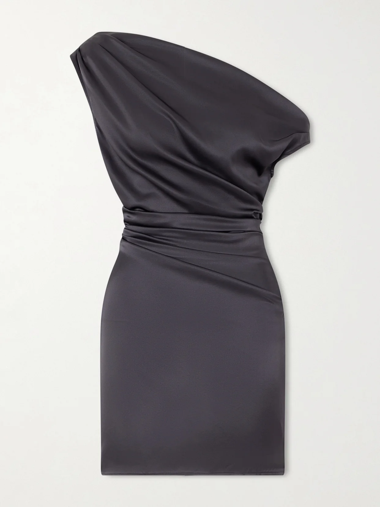 Phare Draped Silk-blend Satin Mini Dress - 1