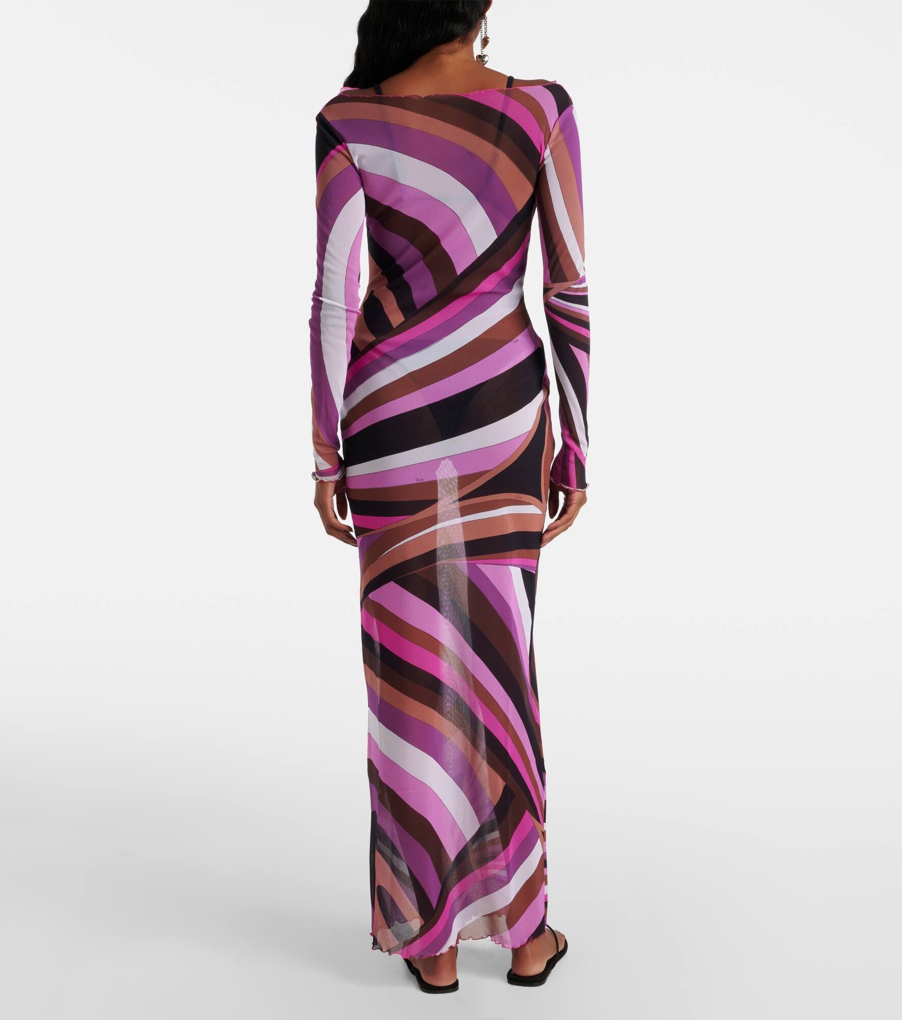 Iride sheer tulle maxi dress - 3
