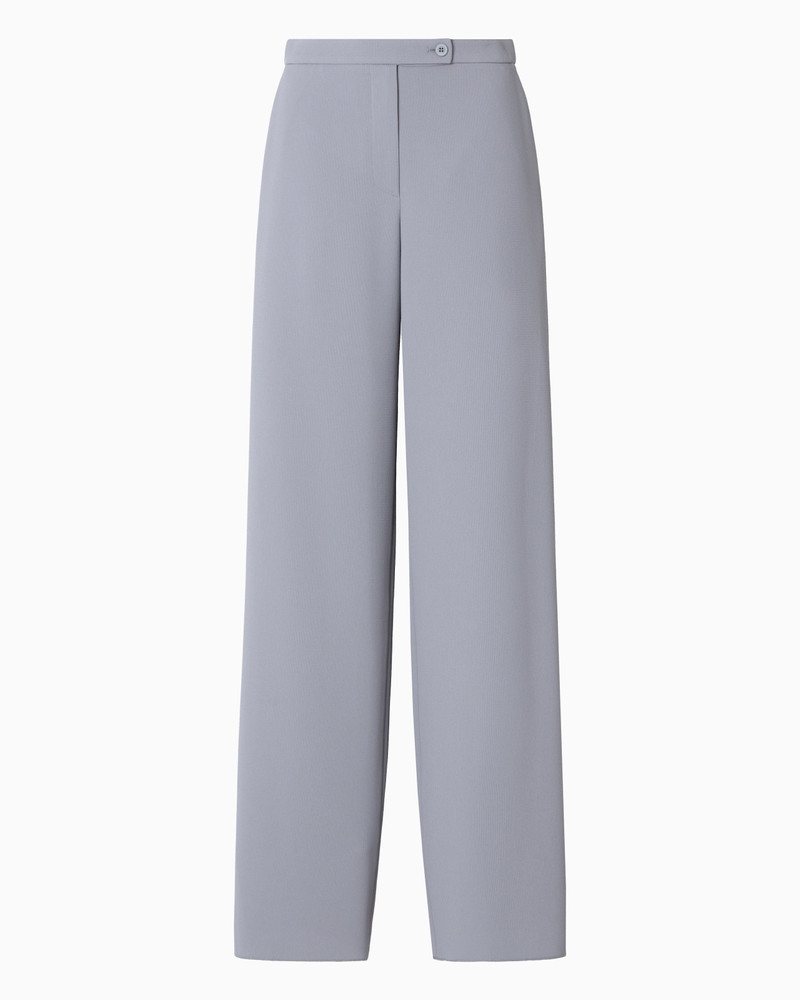 PALAZZO TROUSERS IN FLUID ARMURE FABRIC 1