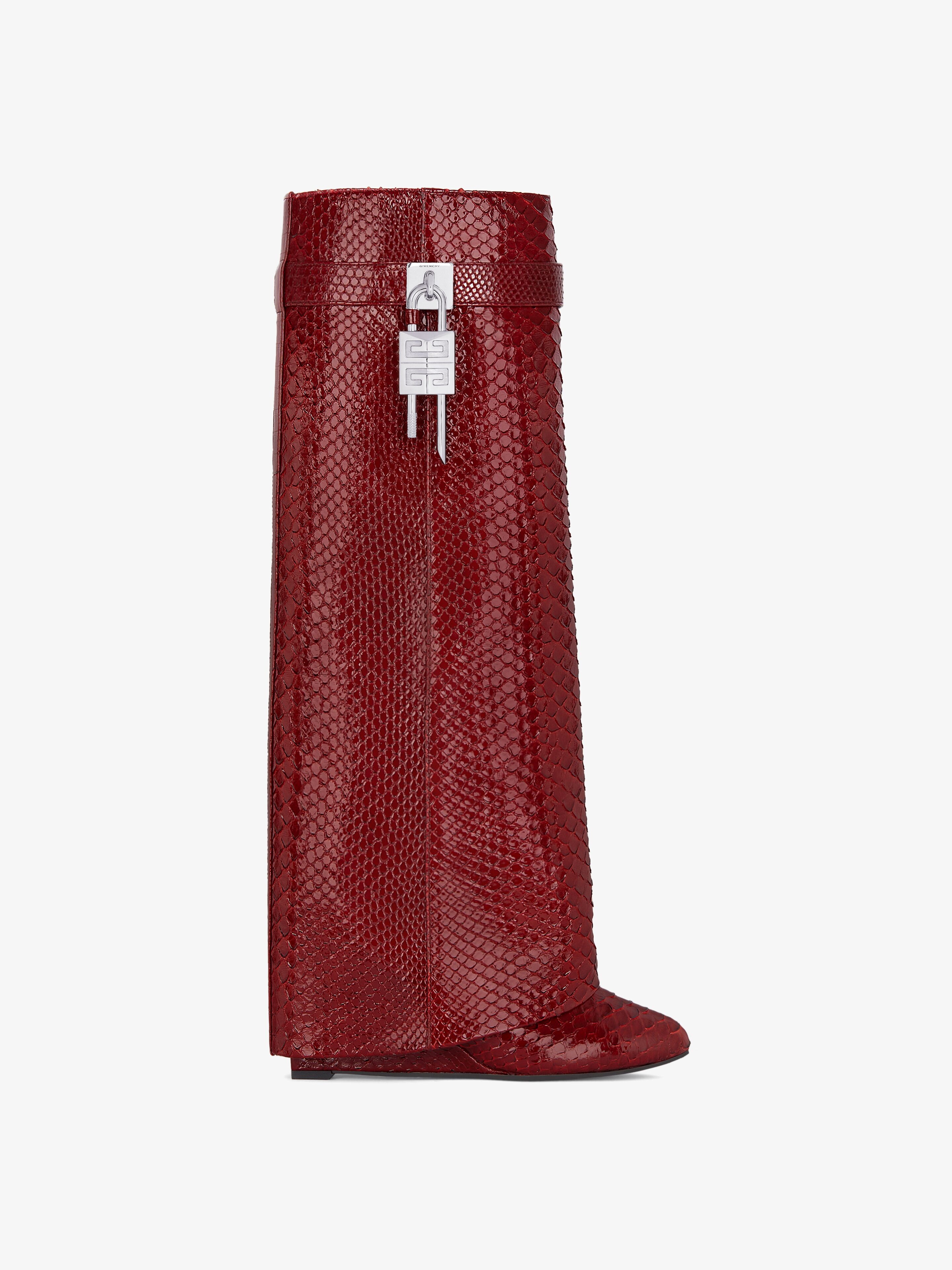 Givenchy shark lock boots red on sale